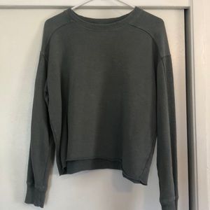 Green aerie crew neck sweatshirt